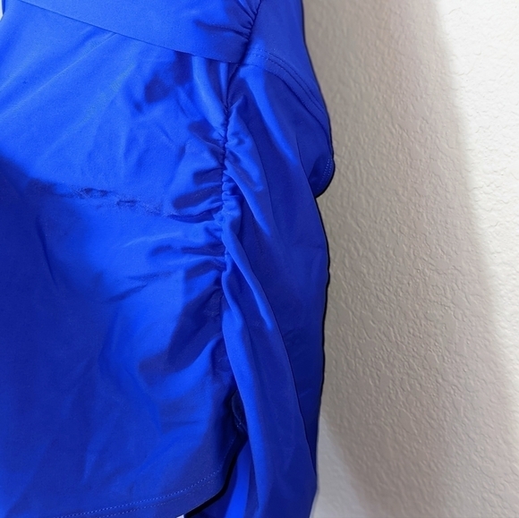 Athleta Powerful Blue Tara Halter Tankini Top - Picture 3 of 8